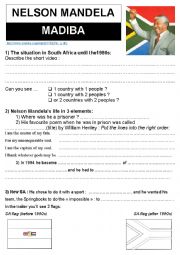 English Worksheet: a tribute to Nelson Mandela through the Invictus official trailer