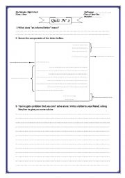 English Worksheet: quiz 