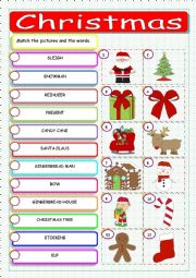 English Worksheet: Christmas