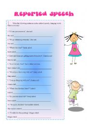 English Worksheet: Reported Speech