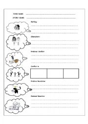 English Worksheet: Short Story Analysis Sheet 