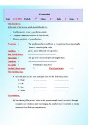 A lesson plan about the passive voice.