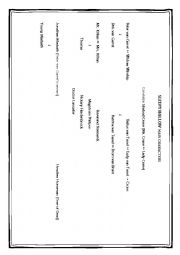 English Worksheet: Sleepy Hollow. Tim Burtons film characters