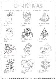 English Worksheet: What are they?