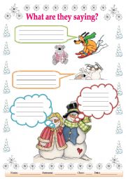 English Worksheet: Winter dialogue 