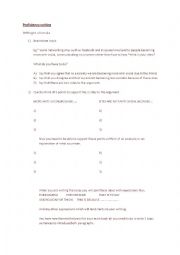 English Worksheet: Proficiency Essay Writing Social Media