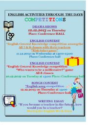 English Worksheet: ENGLISH WEEK