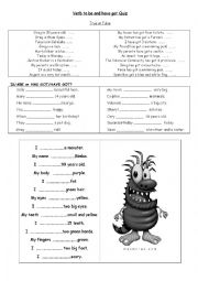 English Worksheet: to be have got