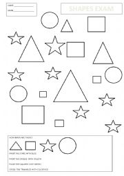 English Worksheet: SHAPES TEST