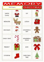 English Worksheet: Christmas Memory