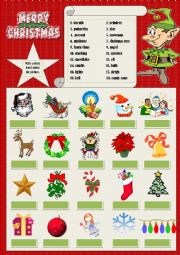 English Worksheet: Christmas vocabulary