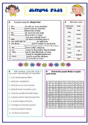 English Worksheet: Simple Past