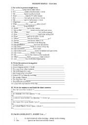 English Worksheet: Present simple - exercises