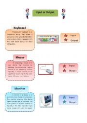 English Worksheet: input or output