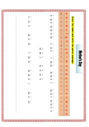 English Worksheet: Mothers Day cryptogram (1)