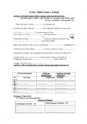 English Worksheet: Transport