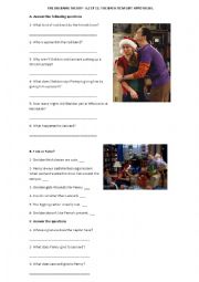 English Worksheet: BIG BANG THEORY: the bath gift hypothesis