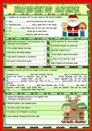 English Worksheet: PAST SIMPLE EXERCISES PART 1