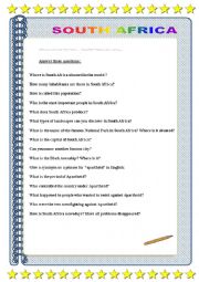 English Worksheet: South Africa