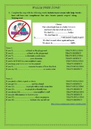 English Worksheet: Bullying