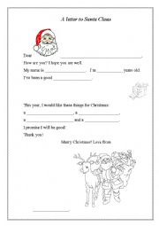 A letter to Santa Claus