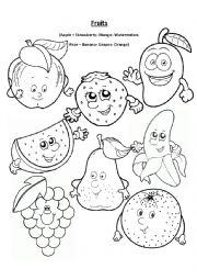 English Worksheet: Fruits