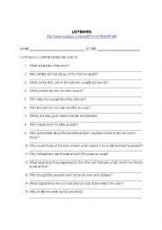 English Worksheet: Listening exercise 