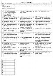 English Worksheet: New York City 