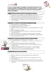 English Worksheet: writing should children work?