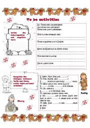 English Worksheet: To be activities
