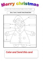 English Worksheet: color the picture