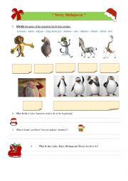 English Worksheet: Merry Madagascar