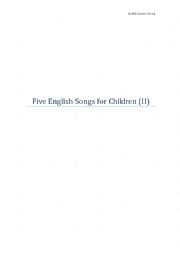 English Worksheet:   Five English Songs for Children (II)