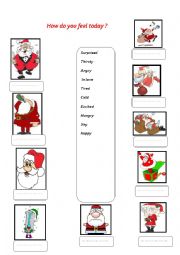 English Worksheet: how do you feel today? 