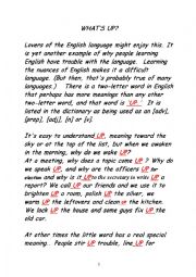 English Worksheet: WHATS UP