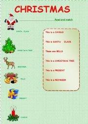 CHRISTMAS VOCABULARY EXERCISES 