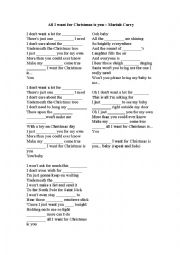 English Worksheet: All I want for Christmas is you