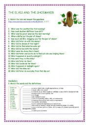 English Worksheet: THE ELVES AND THE SHOEMAKER -Video Session (6.02