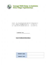 English Worksheet: Placement test / diagnostic test