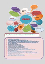 English Worksheet:  ENVIRONMENT