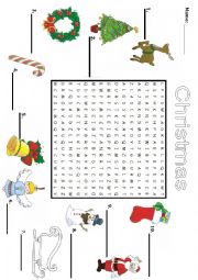 English Worksheet: Christmas worksheet