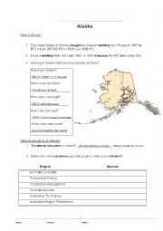 English Worksheet: What is Alaska - For German Automachanic Students