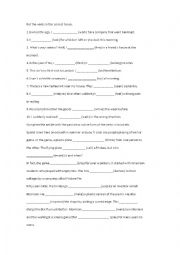 English Worksheet: B1 grammar