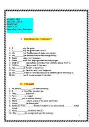 English Worksheet: Grammar practice