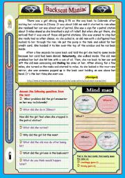 English Worksheet: Scary Story : Reading Comprehension