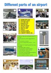 English Worksheet: DIFFERENT PARTS OF AN AIRPORT