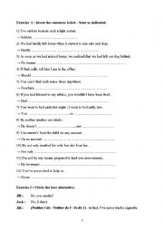 English Worksheet: Inversion Practice