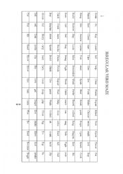 English Worksheet: irregular verb maze