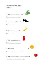 English Worksheet: colours