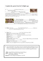 IPAST SIMPLE irregular verbs - Twilight series